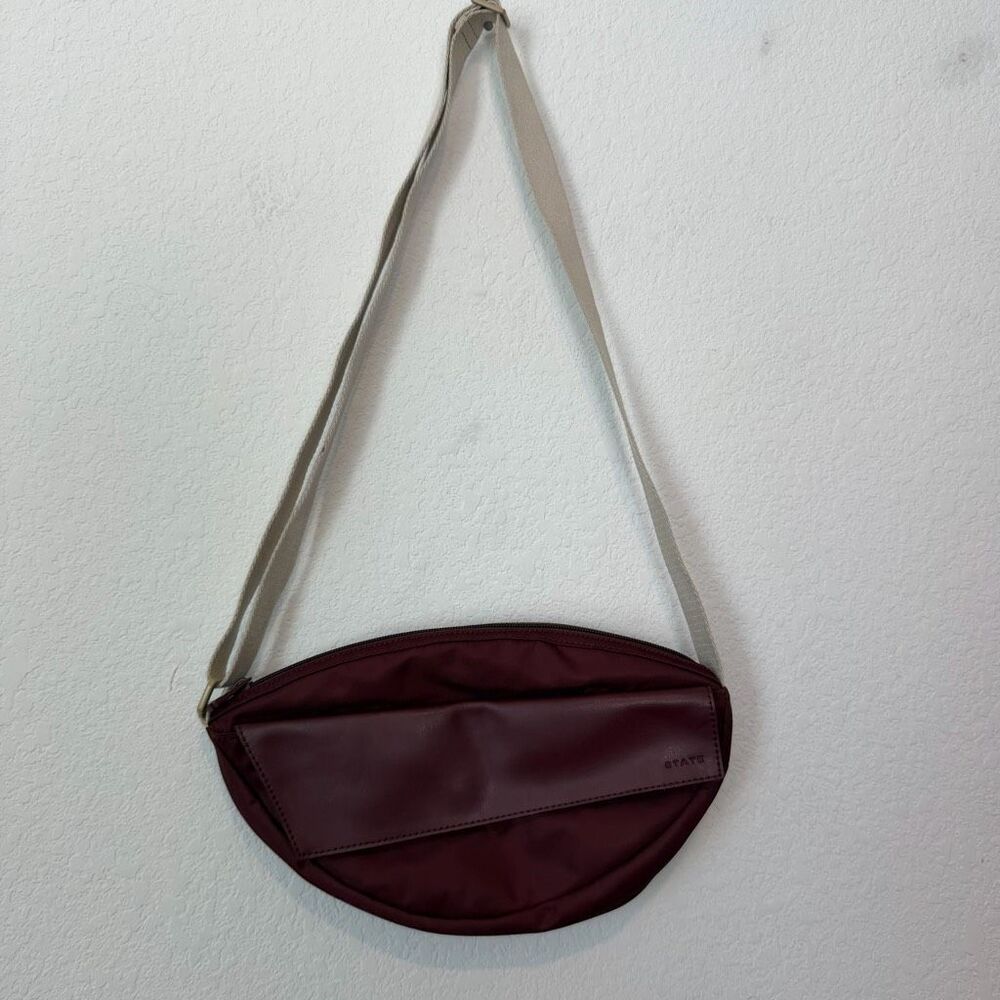 State Burgundy Recycled Nylon Willow Crossbody Purse Women's Small Bag